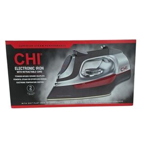 CHI - Electronic Iron (13102E) - Retractable‎ Cord Steam Control
